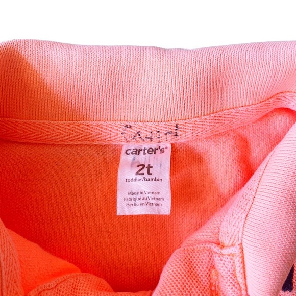 Size: 2T Neon Orange Short Sleeve Polo - Picture 4 of 4